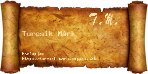 Turcsik Márk névjegykártya